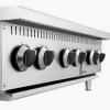 imageForno Commerciale 36 Gas Hotplate with 6 Open Burners  150000 BTU Stainless Steel Countertop Range with Cast Iron Grates  HeavyDuty Restaurant amp Kitchen Equipment