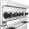 imageForno Commerciale 36 Stainless Steel Gas Range with 6 Sealed Burners  180000 BTU Total  Professional Freestanding Kitchen Stove amp Easy Clean Design