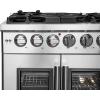 imageForno Massimo 30inch French Door Gas Range with 1 Sealed DualRing Brass Burner 432 CuFt Convection Fan Oven with 30000 BTU  Modern Design Kitchen Range with Air Fryer Basket Rack amp Drip Pan