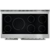 imageForno Paolo 48 Electric Range w 7 Radiant Elements amp 11000W Cooktop 670 cu ft True Convection Ovens wDualElement Broiler Ceramic Glass Cooktop amp Hidden Bake Element  Stainless Steel