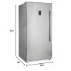 imageForno Rizzuto 32 Inch W BuiltIn Either Refrigerator or Freezer Combo with 138 CuFt Capacity  Stainless Steel No Frost Left Side Door Fridge with Decorative Grill Trim Kit
