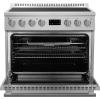 imageForno Torino 36 Inch Induction Range True Convection Air Fry Air Sous Vide 432 cu ft Oven in SmudgeResistant Stainless Steel
