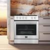 imageLeonardo Espresso 30 in 4 Element 50 cu ft Electric Range Convection Oven in StainlessSteel