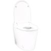 imageFORNO ACQUA Premium A Smart Toilet 1011 GPF Dual Flush  Vitreous China Tankless Design Touchless Auto Lid amp Seat wFoot Sensor  BuiltIn Deodorizer LED Night Light amp ADA Chair Height  CSTPA0