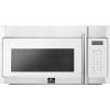 imageFORNO Fornace 30Inch Over the Range Microwave White  15 cuft Capacity 300 CFM Ventilation Touch Control LED Lighting Antique Brass amp Stainless Silver Handles  FOTR303830WHT