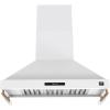 imageFORNO Venezia 48 Wall Mount Ducted Range Hood 900 CFM 3Speed Ventilation  White Finish with Antique Brass Accents  Touch Controls LED Lights DishwasherSafe Baffle Filters  FRHWM550348WHT