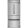 imageForno Moena Energy Star Refrigerator and Freezer 192 CuFt French Door Stainless Steel Freestanding Fridge with Ice Maker Moena 40Inch with Modern Grill