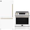 imageForno Premium 2Piece Kitchen Bundle  30Inch Induction Range with Builtin Air Fry Function and 31Inch Refrigerator Left Hinge in White  FBDL01507CAUS