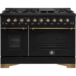 imageFORNO 48 Duel Fuel Range 8 burners in Black color