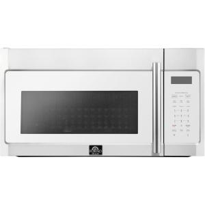 imageFORNO Fornace 30Inch Over the Range Microwave White  15 cuft Capacity 300 CFM Ventilation Touch Control LED Lighting Antique Brass amp Stainless Silver Handles  FOTR303830WHT