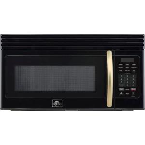 imageFORNO Scalo 30Inch OvertheRange Microwave 16 cuft  White Finish with Antique Brass Accents  300 CFM Ventilation Touch Control Panel LED Interior Lighting  FOTR300730BLK