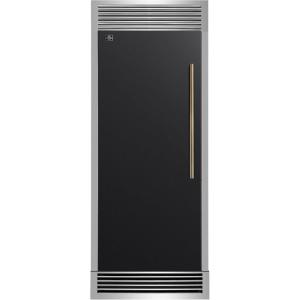 imageForno Maderno 28Inch BuiltIn Convertible Refrigerator Freezer 136 cuft Upright Left Swing Door with Decorative Trim Grill 32Inch Wide No Frost Inverter  Black