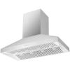 imageForno Coppito 60 Inch Island Range Hood with 1200 CFM Double Motor and 4 Speed Touch Control  Stainless Steel Ceiling Mount Kitchen Stove Vent with Baffle Filter and 2 Chimney Extensions