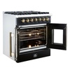 image:imageForno Galiano 30 French Door Dual Fuel Range Black amp Antique Brass 432 cuft True Convection Oven