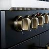 image:imageForno Galiano 30 French Door Dual Fuel Range Black amp Antique Brass 432 cuft True Convection Oven