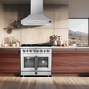 image:imageForno Massimo 36 Freestanding Dual Fuel Range with 6 Sealed Burners 83000BTU Wok Support amp Griddle 536 cuft Oven  Modern Design Fuel Range with ProStyle Handle and Zinc Coated Metal Knobs