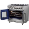 image:imageForno Massimo 36 Freestanding Dual Fuel Range with 6 Sealed Burners 83000BTU Wok Support amp Griddle 536 cuft Oven  Modern Design Fuel Range with ProStyle Handle and Zinc Coated Metal Knobs