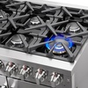image:imageForno Massimo 36 Freestanding Dual Fuel Range with 6 Sealed Burners 83000BTU Wok Support amp Griddle 536 cuft Oven  Modern Design Fuel Range with ProStyle Handle and Zinc Coated Metal Knobs