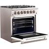 image:imageFORNO Capriasca 30 Inch Full Gas Freestanding Range with 5 Sealed Burners Cooktop  432 cuft Gas Convection Oven Stainless Steel Heavy Duty Cast Iron Grates  FFSGS626030WHT