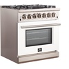 image:imageFORNO Capriasca 30 Inch Full Gas Freestanding Range with 5 Sealed Burners Cooktop  432 cuft Gas Convection Oven Stainless Steel Heavy Duty Cast Iron Grates  FFSGS626030WHT