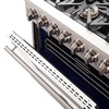 image:imageFORNO Capriasca 36Inch Freestanding Gas Range 6 Sealed Burners 120000 BTU  536 cuft Convection Oven  Stainless Steel with Cast Iron Grates  White  FFSGS626036WHT