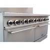 image:imageForno Commerciale 60 Inch Stainless Steel Gas Range Dual Oven 10 Burners 300000 BTU Total 93 cuft
