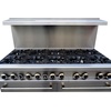image:imageForno Commerciale 60 Inch Stainless Steel Gas Range Dual Oven 10 Burners 300000 BTU Total 93 cuft