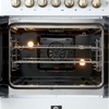 image:imageForno Galiano 30 French Door Dual Fuel Range White amp Antique Brass 432 cuft True Convection Oven