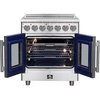 image:imageForno Galiano Full Electric 30 Inch French Door Freestanding French Door Electric Range with 4 Radiant Elements Ceramic Glass Cooktop  432 CuFt Stainless Steel Convection Oven with Air Fryer Kit