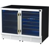 image:imageForno Gemello 48Inch SidebySide Wine and Beverage Cooler wTriple Zone AntiUV TripleLayer Glass amp Charcoal Filtration  96 cu ft Holds 188 Cans amp 51 Wine Bottles  White