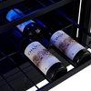 image:imageForno Gemello 48Inch SidebySide Wine and Beverage Cooler wTriple Zone AntiUV TripleLayer Glass amp Charcoal Filtration  96 cu ft Holds 188 Cans amp 51 Wine Bottles  Black