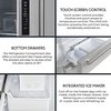 image:imageForno Salerno 36 SidebySide Fridge and Freezer with 20 Cu Ft  Stainless French Door BuiltIn Ice Maker with Grill Trim Kit