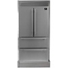 image:imageForno Salerno 36 SidebySide Fridge and Freezer with 20 Cu Ft  Stainless French Door BuiltIn Ice Maker with Grill Trim Kit