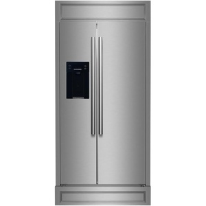image:imageForno Salerno 36 Builtin StainlessSteel Refrigerator 20 cu ft with Modern Decorative Grill