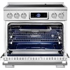 image:imageFORNO Maximus 36 Induction Range 536 cuft Oven with Air Fryer Air Sous Vide amp True Convection  5Zone 10900W Cooktop SmudgeResistant Stainless Steel Digital Display  FFSIN096836
